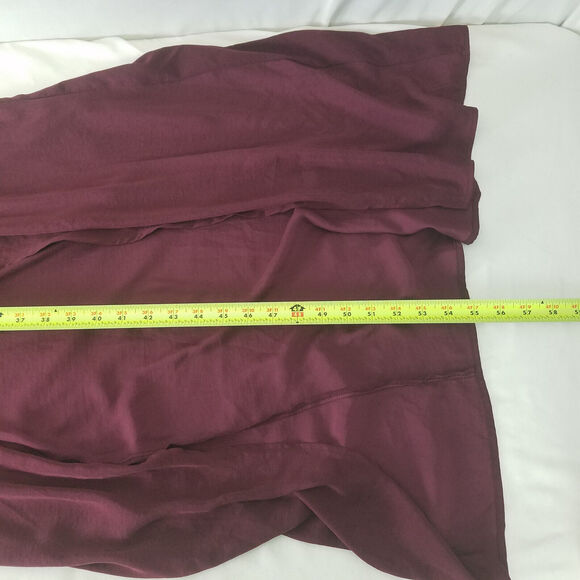 Lush Romper Dress Womens Small Burgundy Bishop Sleeve Cold‎ Shoulder Surplice - Picture 12 of 16